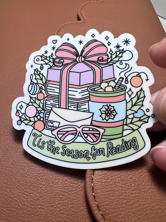 Tis the Season for Reading Die Cut Sticker