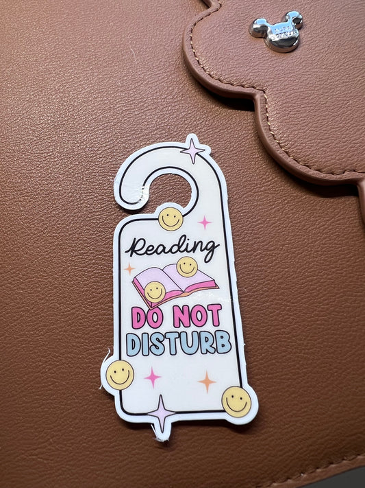 Reading Do Not Disturb Die Cut Sticker (b 009)