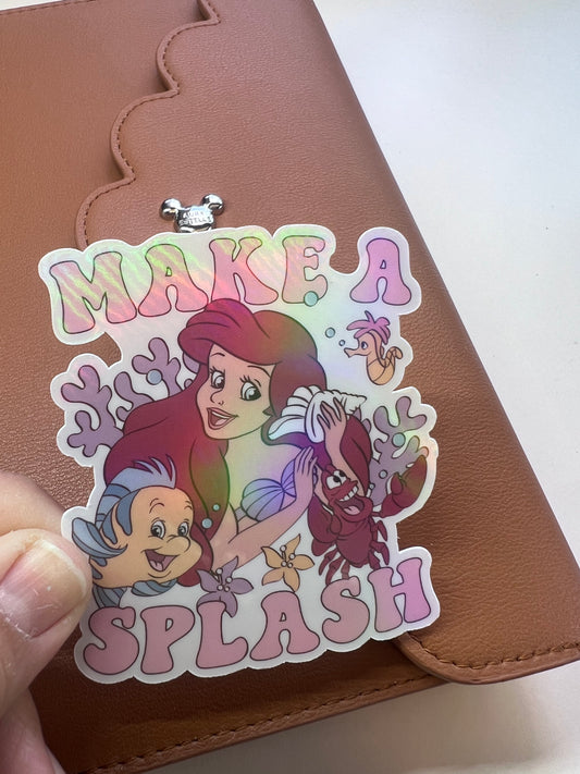 Make a Splash Die Cut Sticker (c 013)