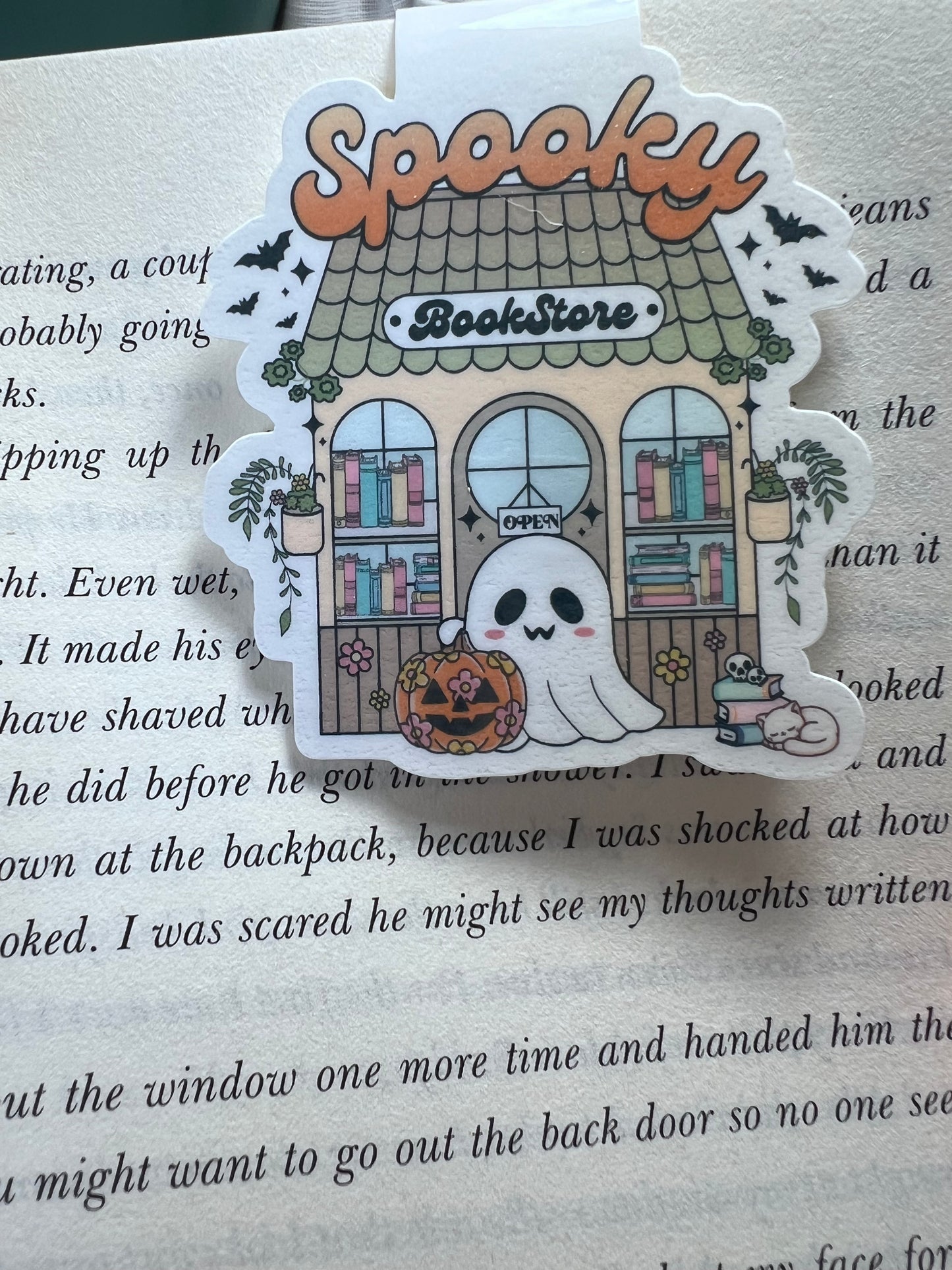 Spooky Bookstore Magnetic Bookmark