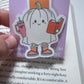 Ghost Bookish Holding Flask Magnetic Bookmark