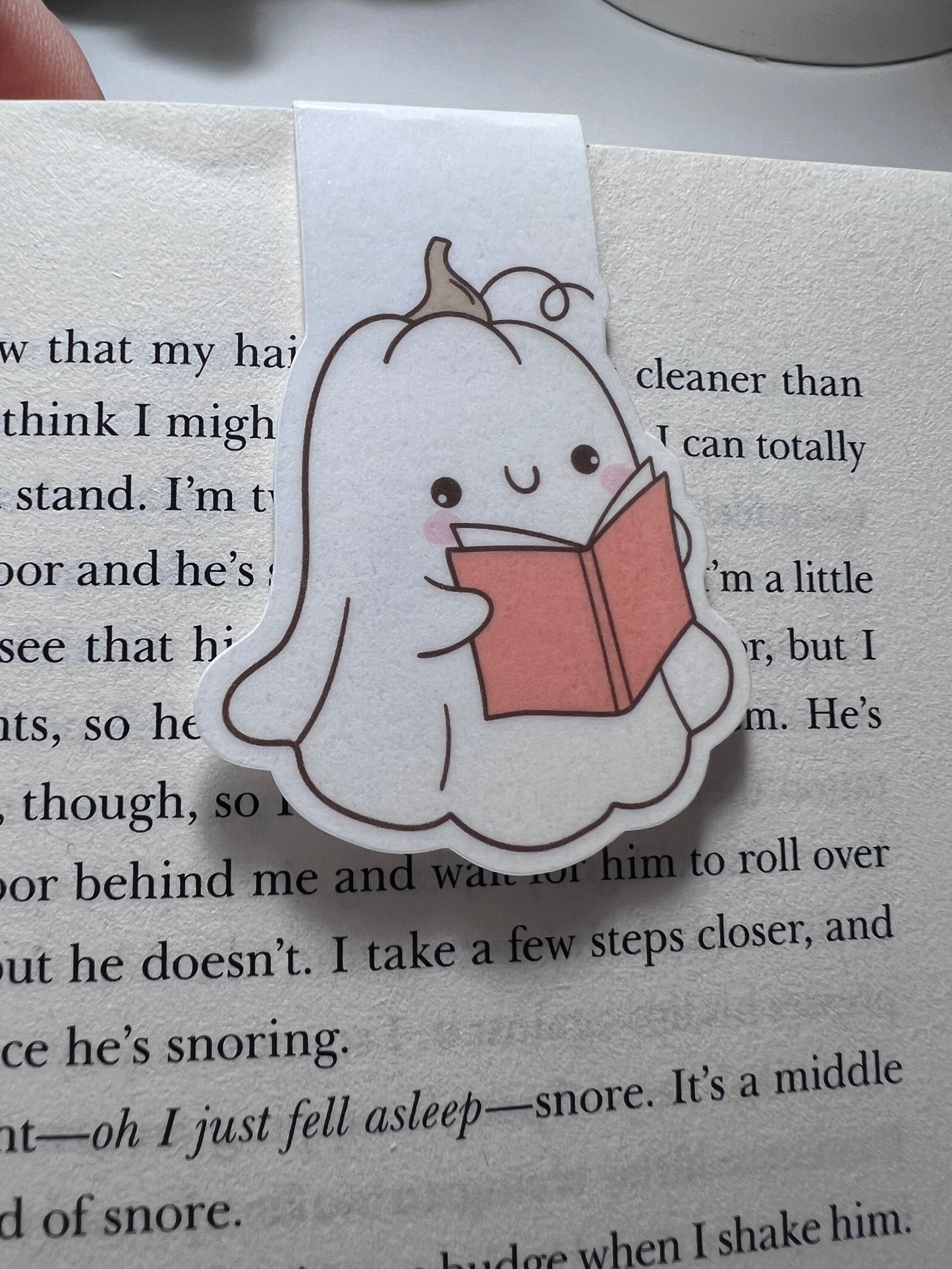 Ghost Reading Magnetic Bookmark