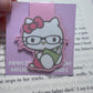 Kawaii Kitty Reading Magnetic Bookmark