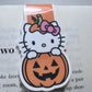 Kawaii Cat Pumpkin Magnetic Bookmark