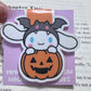 Kawaii Dog Pumpkin Magnetic Bookmark