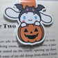 Kawaii Dog Pumpkin Magnetic Bookmark