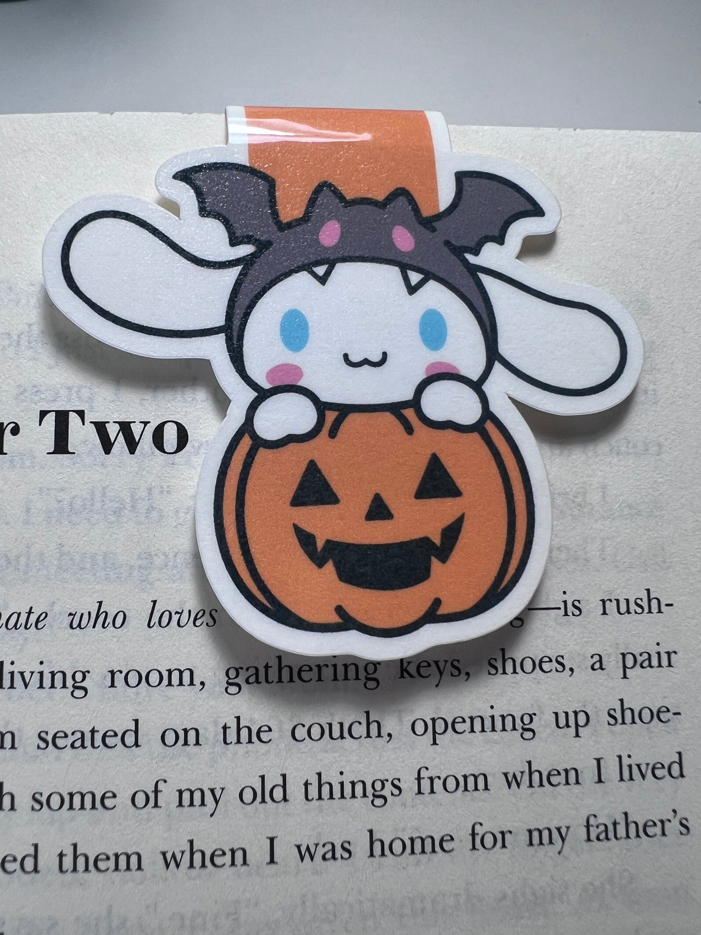 Kawaii Dog Pumpkin Magnetic Bookmark