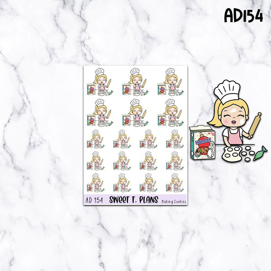 Aleyna Christmas Baking Cookies Planner Sticker Sheet (AD154)