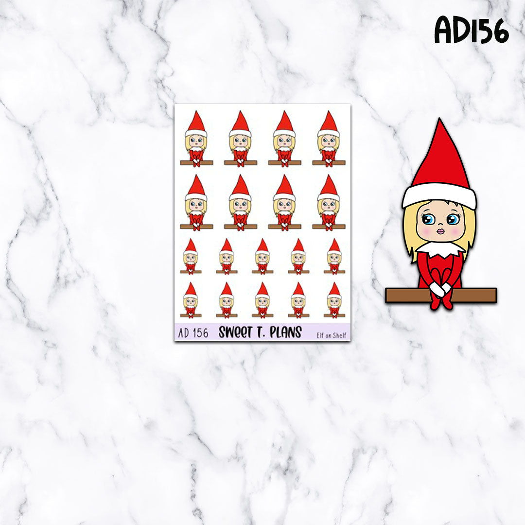 Aleyna Elf On Shelf Christmas Planner Sticker Sheet (AD156)