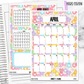 April Monthly Peeps Jumbo Sticker A5w A5 B6 Hobonichi Cousin