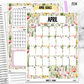 April Monthly Floral Jumbo Sticker A5w A5 B6 Hobonichi Cousin