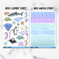 Aquarium Weekly Sticker Kit Universal Vertical Planners