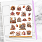 Autumn Leaves Fall  Vertical Mini/B6 Print Pression Weekly Sticker Kit