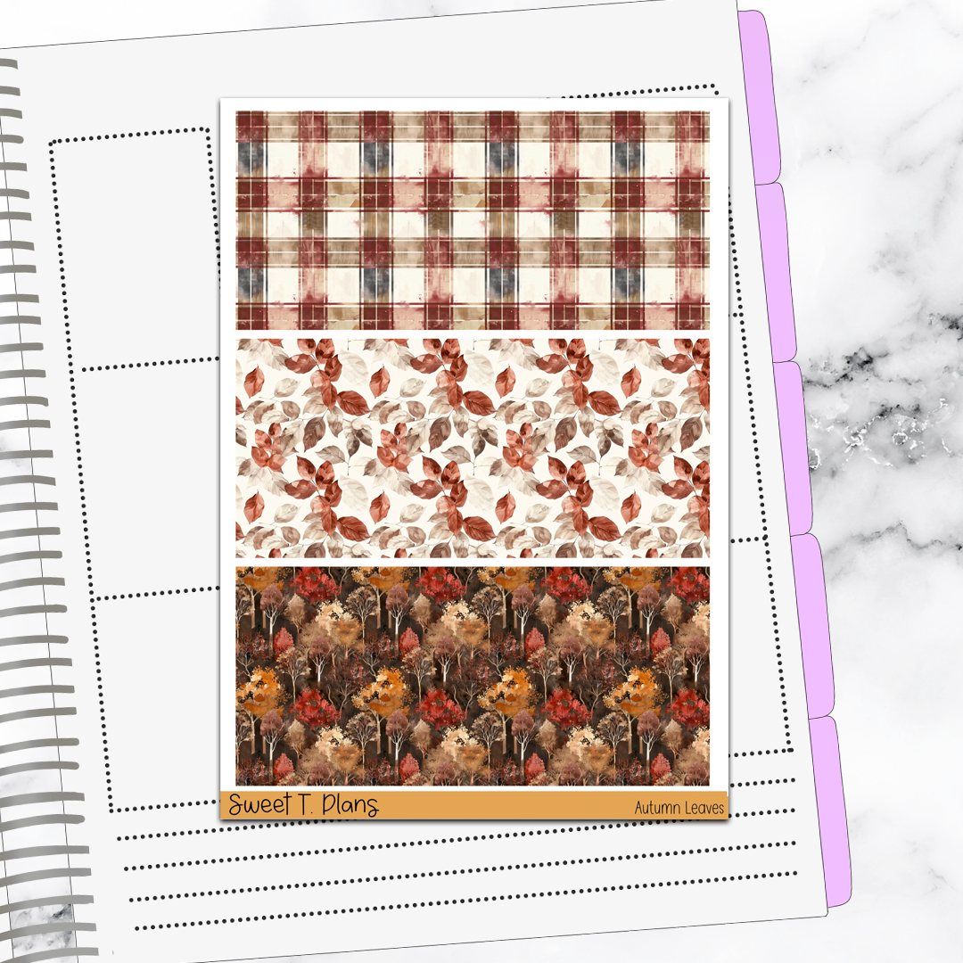 Autumn Leaves Fall Sticker Kit Universal Vertical Planners