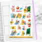 Back to School Hobonichi Cousin Weekly Sticker Kit