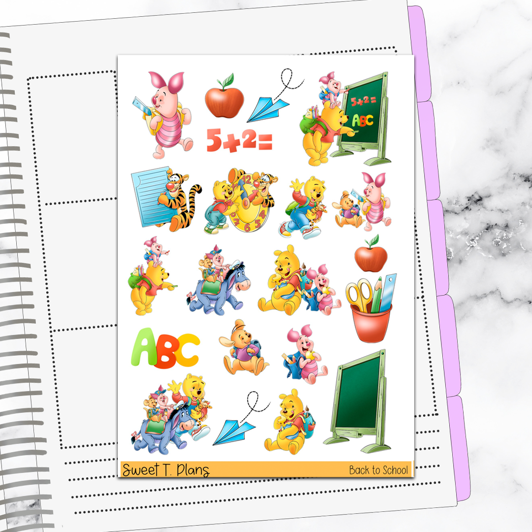 Back to School Sticker Kit Universal Vertical Planners