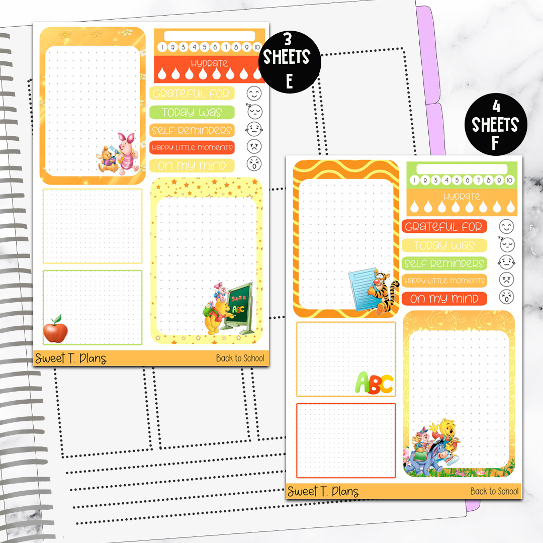 Back to School Bundle or Single Sheets Weekly Ultimate Journaling Kit