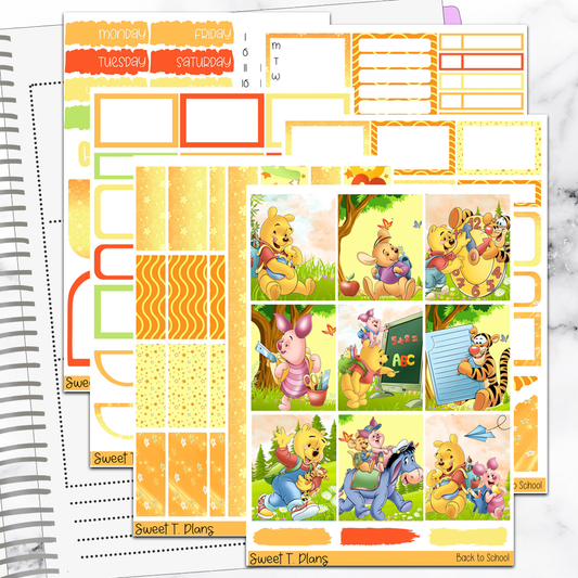 Back to School Sticker Kit Universal Vertical Planners