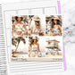 On the Beach Sea Ocean Summer Vertical Mini/B6 Print Pression Weekly Sticker Kit