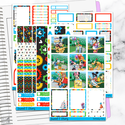 Birthday Party Hobonichi Cousin Weekly Sticker Kit