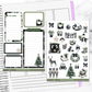 Black and White Holiday Christmas Winter Deco Sticker Kit