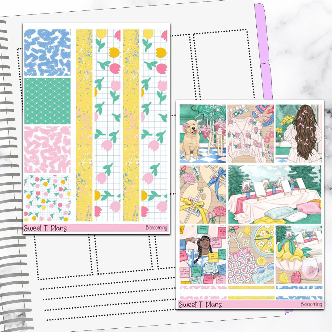 Blossoming Weekly Sticker Kit Universal Vertical Planners