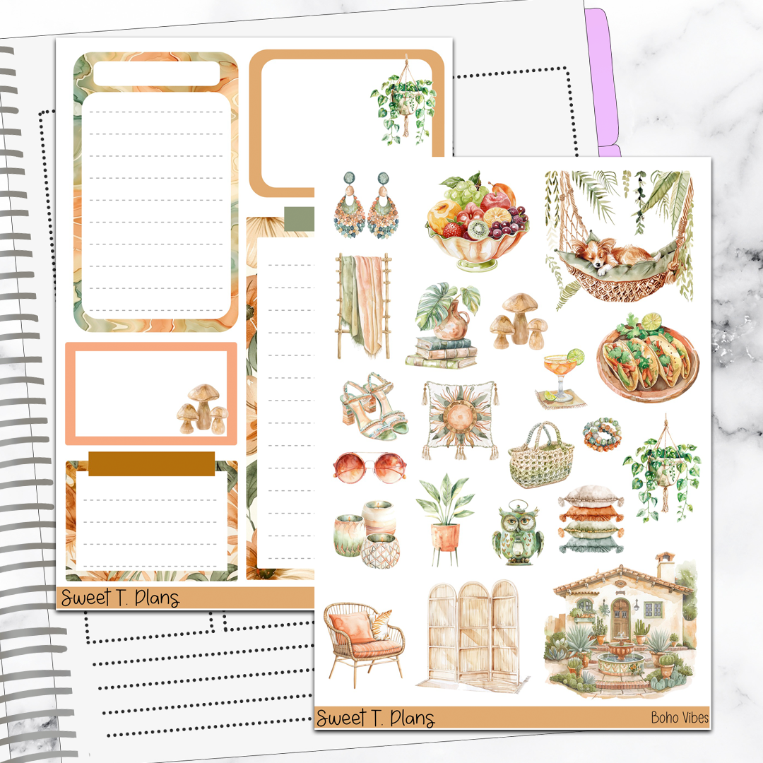 Boho Vibes Deco Sticker Kit