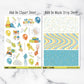 Hip Hip Hooray Bright Birthday Vertical Mini/ B6 Print Pression Weekly Sticker Kit