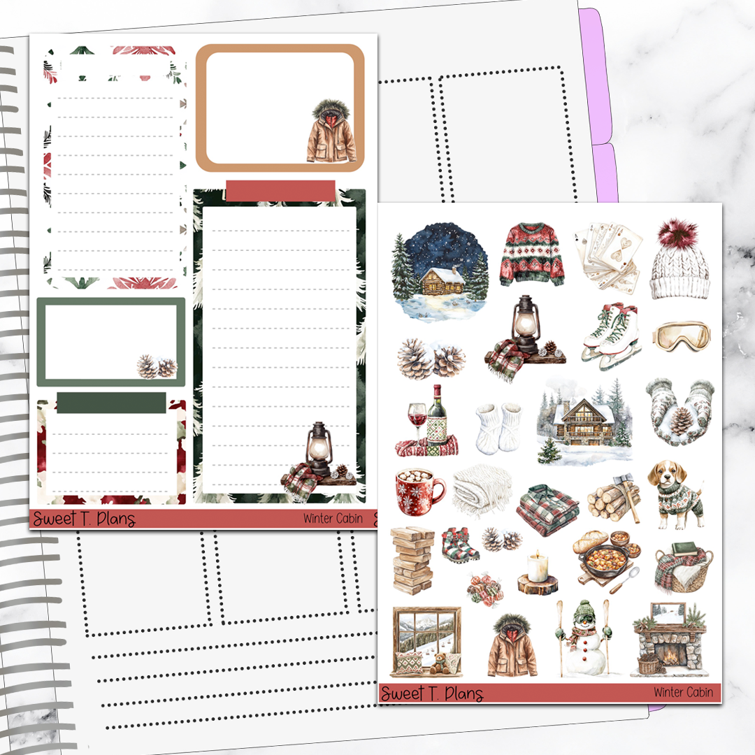 Winter Cabin Deco Sticker Kit