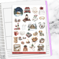 Winter Cabin Hobonichi Cousin Weekly Sticker Kit