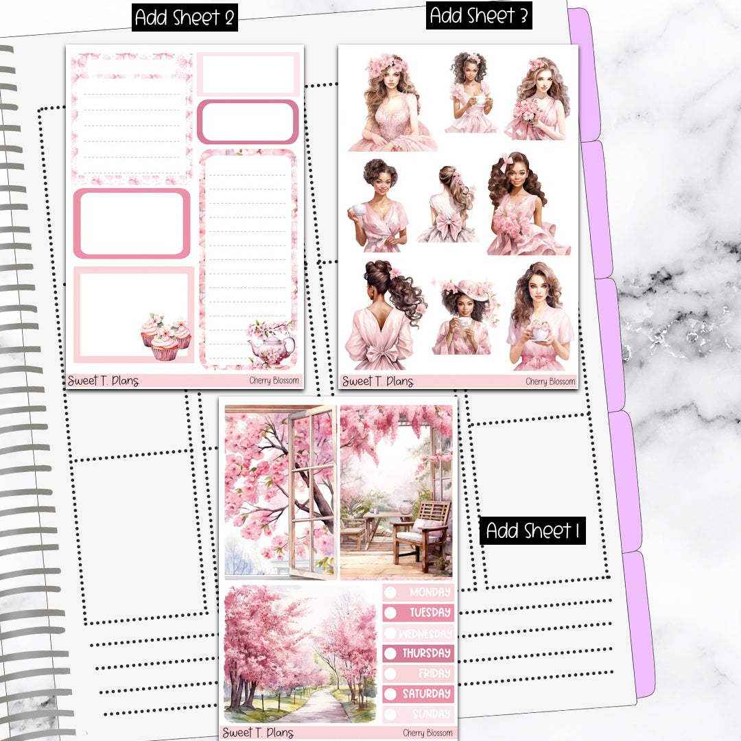 Cherry Blossom Spring Deco Sticker Kit