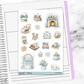 Cozy Winter Vertical Mini/B6 Print Pression Weekly Sticker Kit