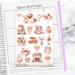 Cozy Love Valentine Hobonichi Cousin Weekly Sticker Kit