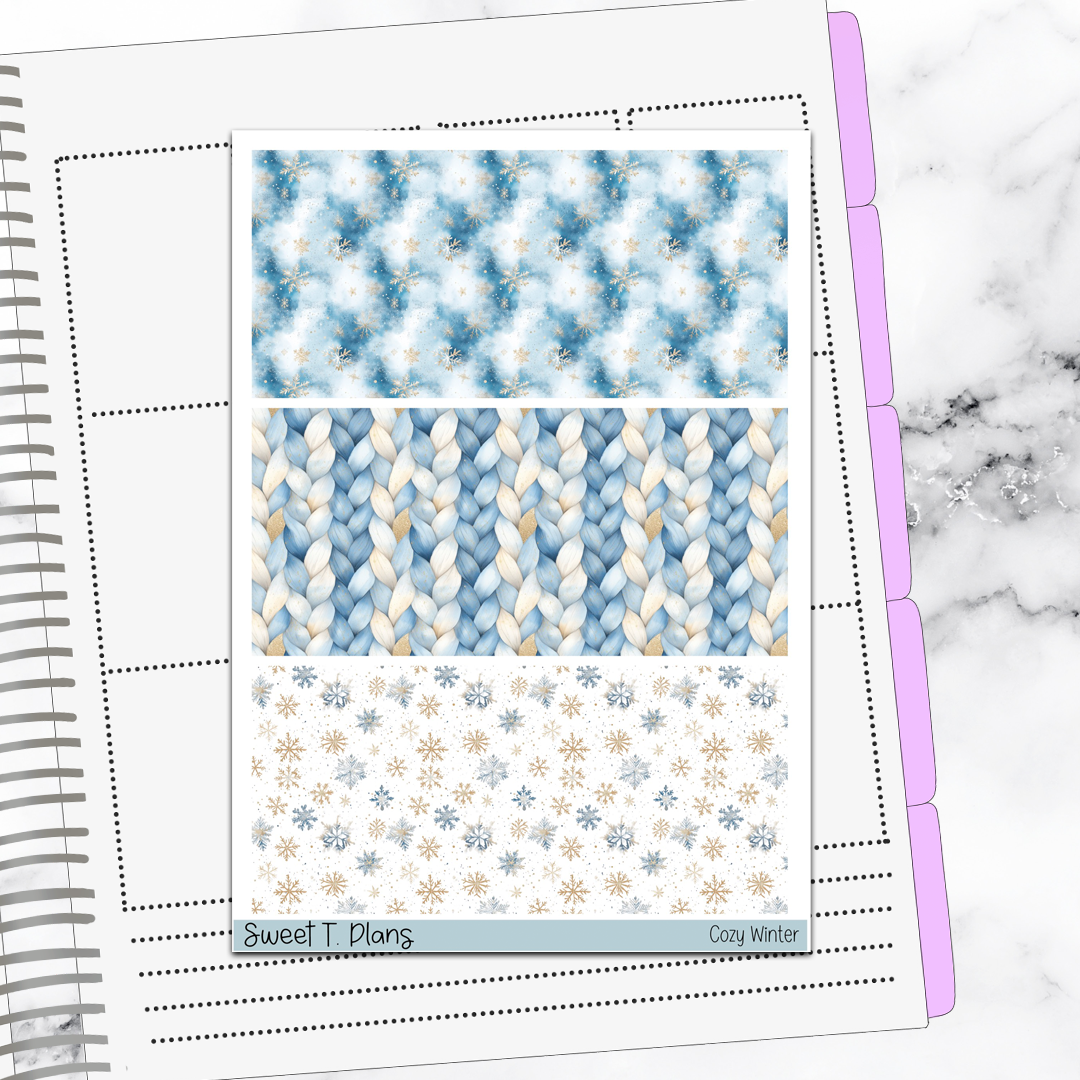 Cozy Winter Vertical Mini/B6 Print Pression Weekly Sticker Kit