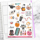 Wicked Cute Halloween  Vertical Mini/ B6 Print Pression Weekly Sticker Kit