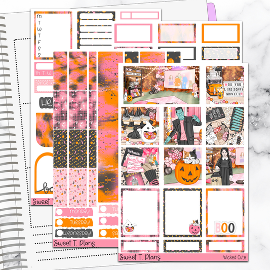 Wicked Cute Halloween Hobonichi Cousin Weekly Sticker Kit