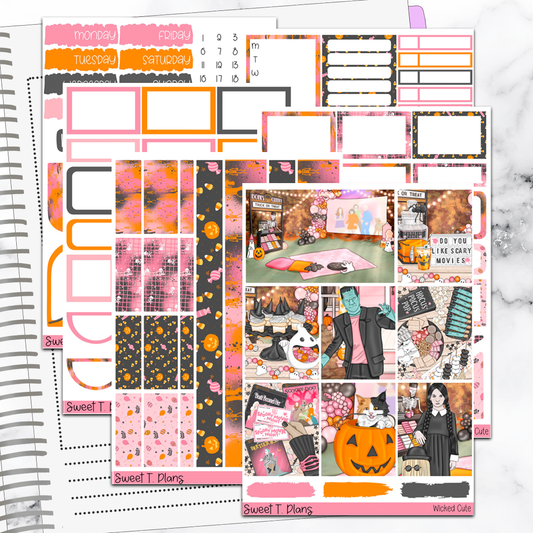 Wicked Cute Halloween  Weekly Sticker Kit Universal Vertical Planners