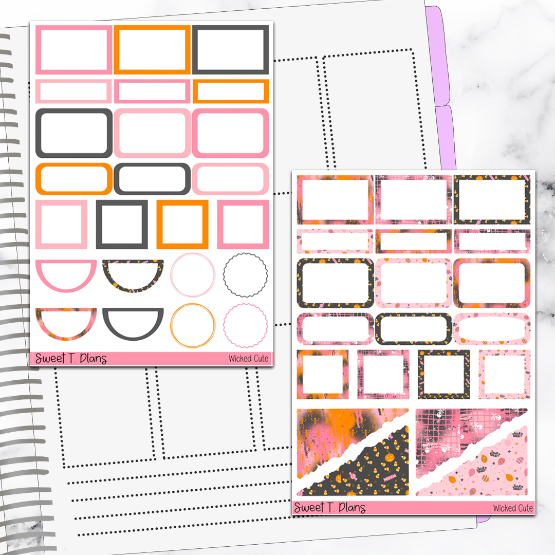 Wicked Cute Halloween  Weekly Sticker Kit Universal Vertical Planners