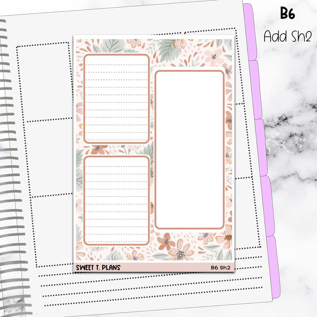 April Floral Jumbo Sticker A5w A5 B6 Hobonichi Cousin