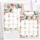 December Floral Monthly Jumbo Sticker Full Sheet A5w A5 B6 Hobonichi Cousin