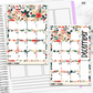 December Floral Monthly Jumbo Sticker Full Sheet A5w A5 B6 Hobonichi Cousin