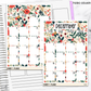 December Floral Monthly Jumbo Sticker Full Sheet A5w A5 B6 Hobonichi Cousin