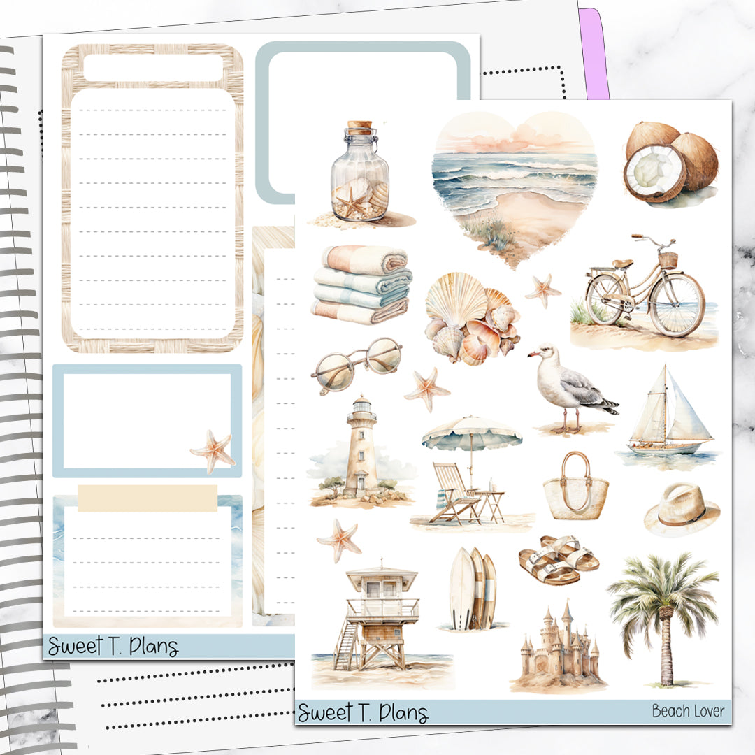 Beach Lover Deco Sticker Kit