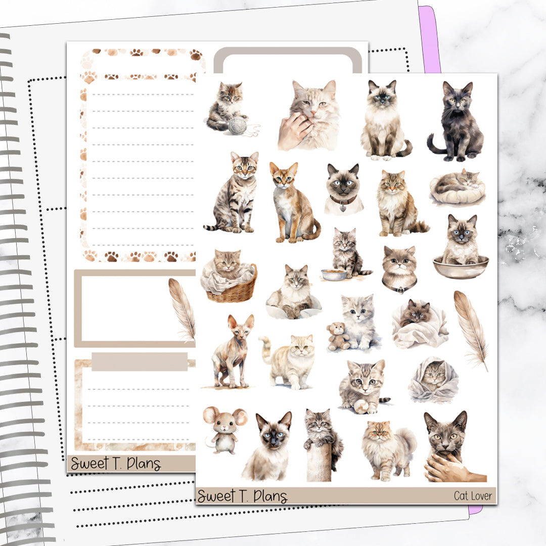 Cat Lover Deco Sticker Kit