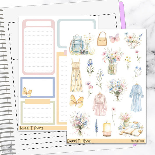 Spring Floral Deco Sticker Kit