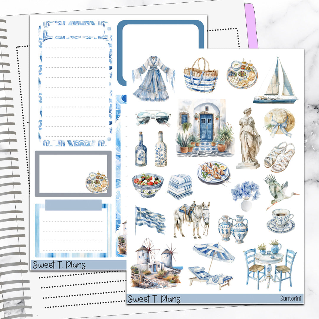 Santorini Summer Deco Sticker Kit