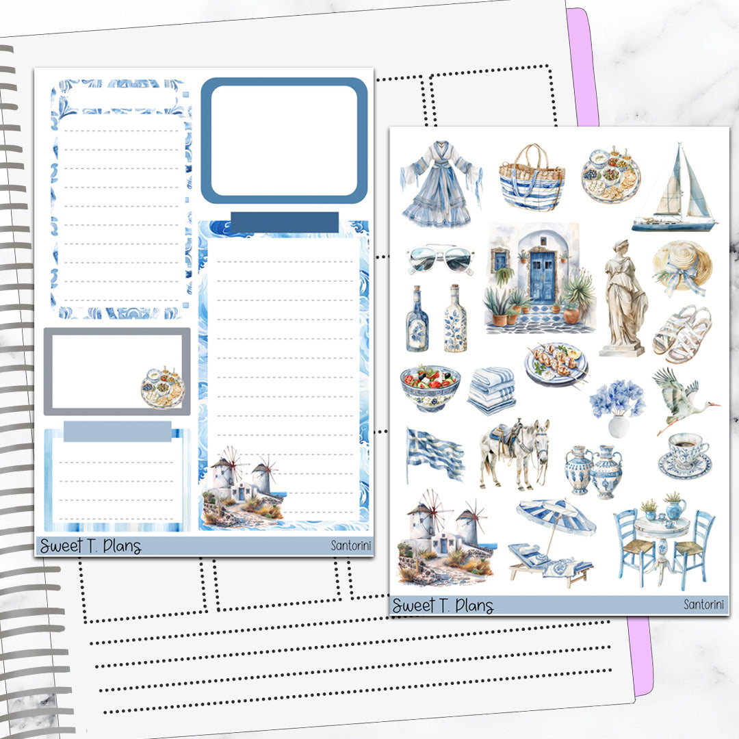 Santorini Summer Deco Sticker Kit