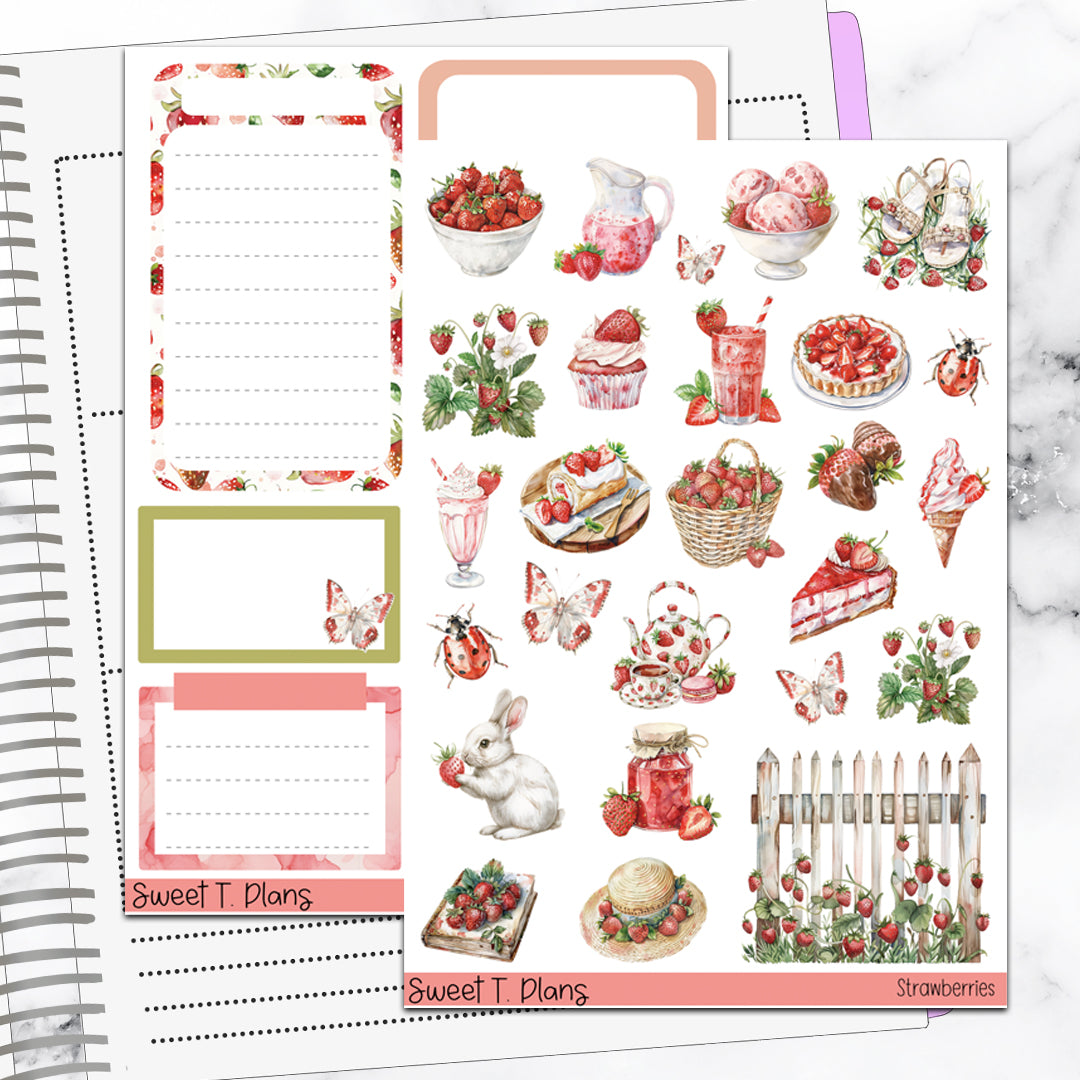 Strawberries Deco Sticker Kit