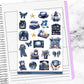 Dreamy Night Weekly Sticker Kit Universal Vertical Planners