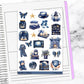 Dreamy Night Vertical Mini/ B6 Print Pression Weekly Sticker Kit